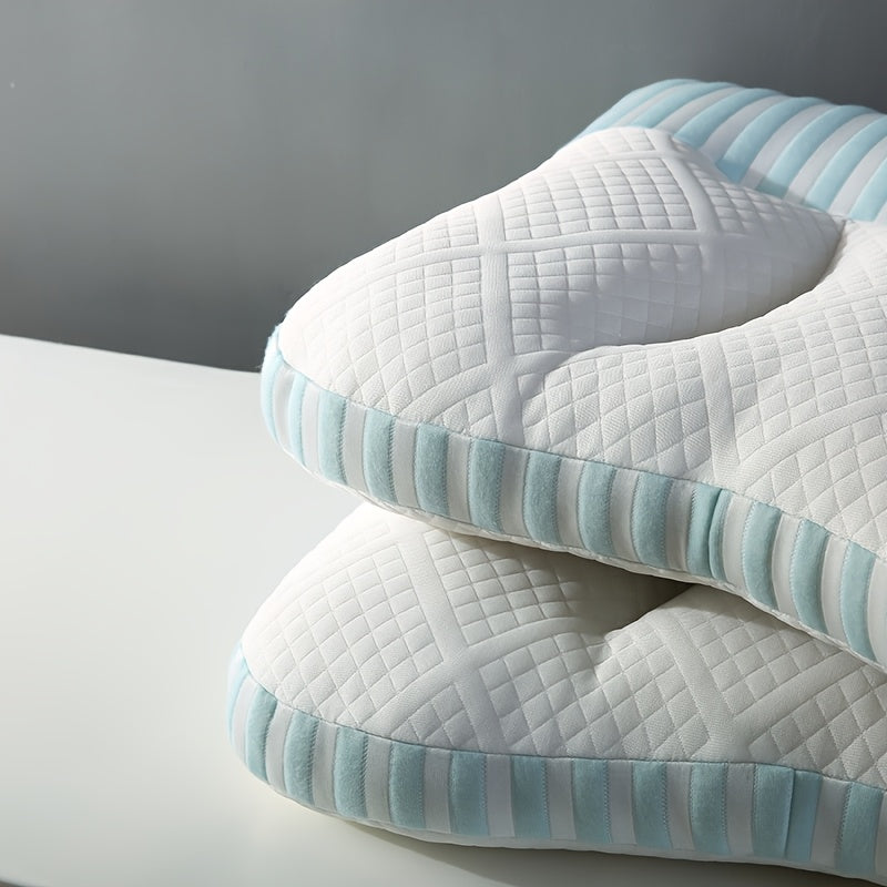 Идея подарка: Эргономическая вязаная подушка для глубокого сна с поддержкой шеи - 1 шт., Многофункциональная с массажным ядром для сна, Дышащий влаговыводящий средне-мягкий полиэстер, Подходит для взрослых 14+