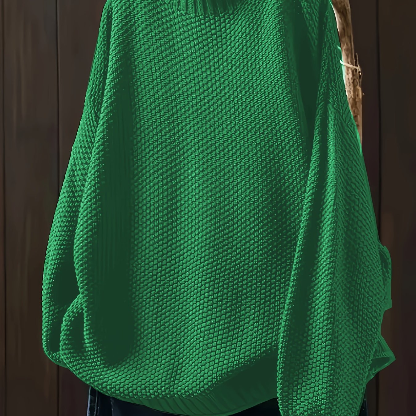 Plus Size Women's Turtleneck Sweater Long Sleeve Navy Blue Fall Winter