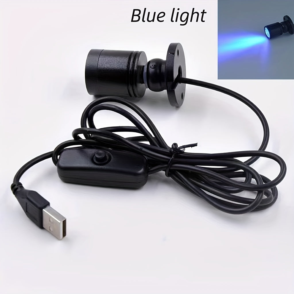 Mini LED Spotlight with 146.3cm Cable, Cold White Warm White Green Red Blue Yellow