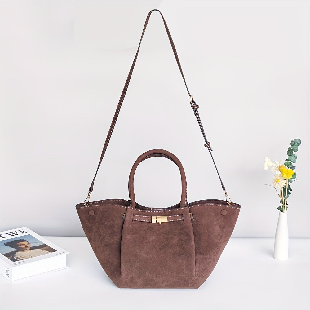 Superhero-Inspired Tote Bag Set Large Capacity Durable Fabric Coffee Light Brown