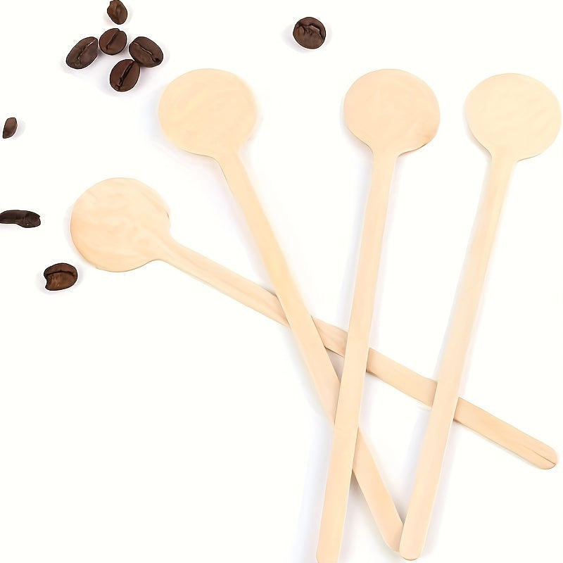 Pack of 50 15cm Wooden Coffee Stirrers Natural Biodegradable Beverage Stirring Sticks