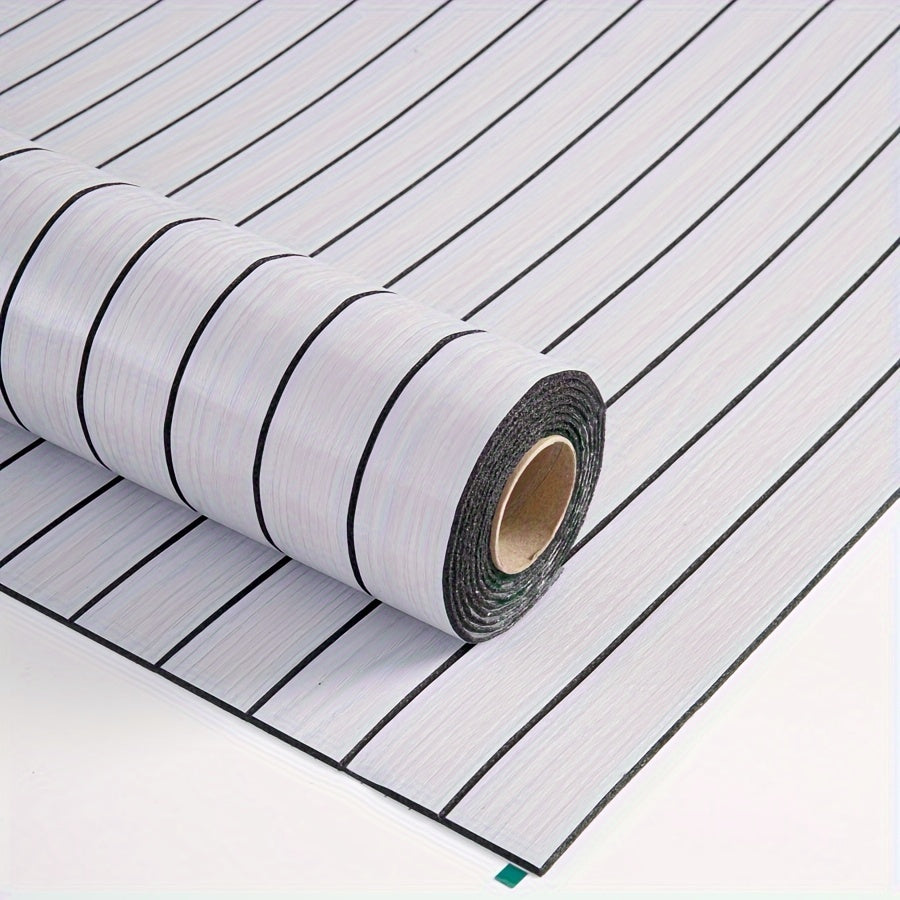 Self-Adhesive 3D Wall Panel Vinyl Curved Edges Shapes and Stripes Style for Ceilings and Partitions