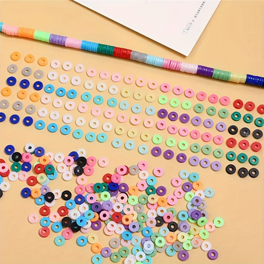 Polymer Clay Beads for Jewelry Making 6mm Flat Round Assorted Colors 10/15/17/24/28 Grids