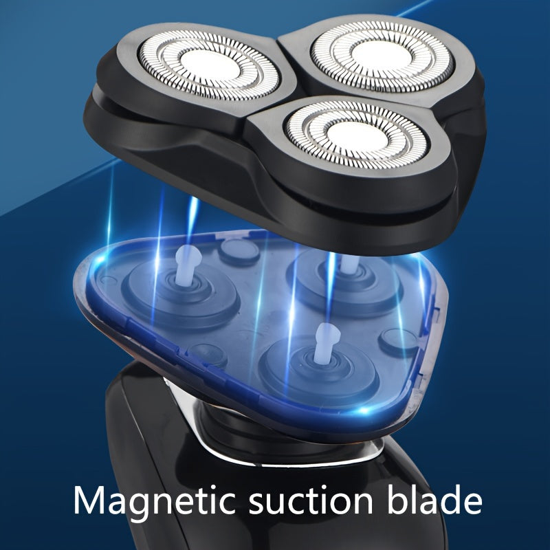 Men's Electric Grooming Kit with Razor Trimmer Nose Sideburns Face Brush