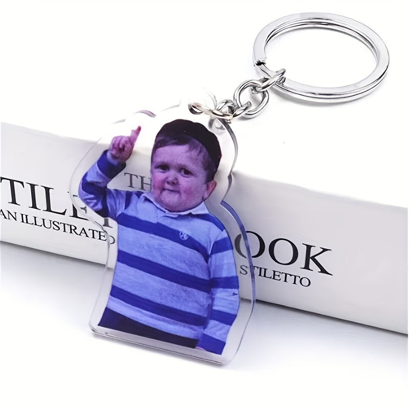 Meme Acrylic Keychain Mini Khabib Hasby Figure Bag Pendant Gift Set