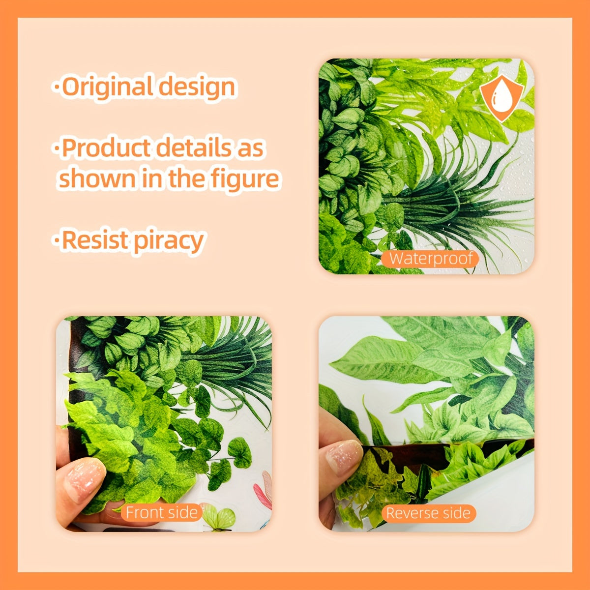 Qushcha Statik Qattiqlashgan Shisha Aytgich 15x40cm Qayta ishlatiladigan PVC Oyna Dekali