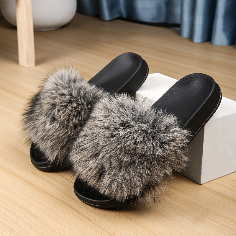 Women's Plush Slippers with EVA Sole, Indoor Outdoor Comfort