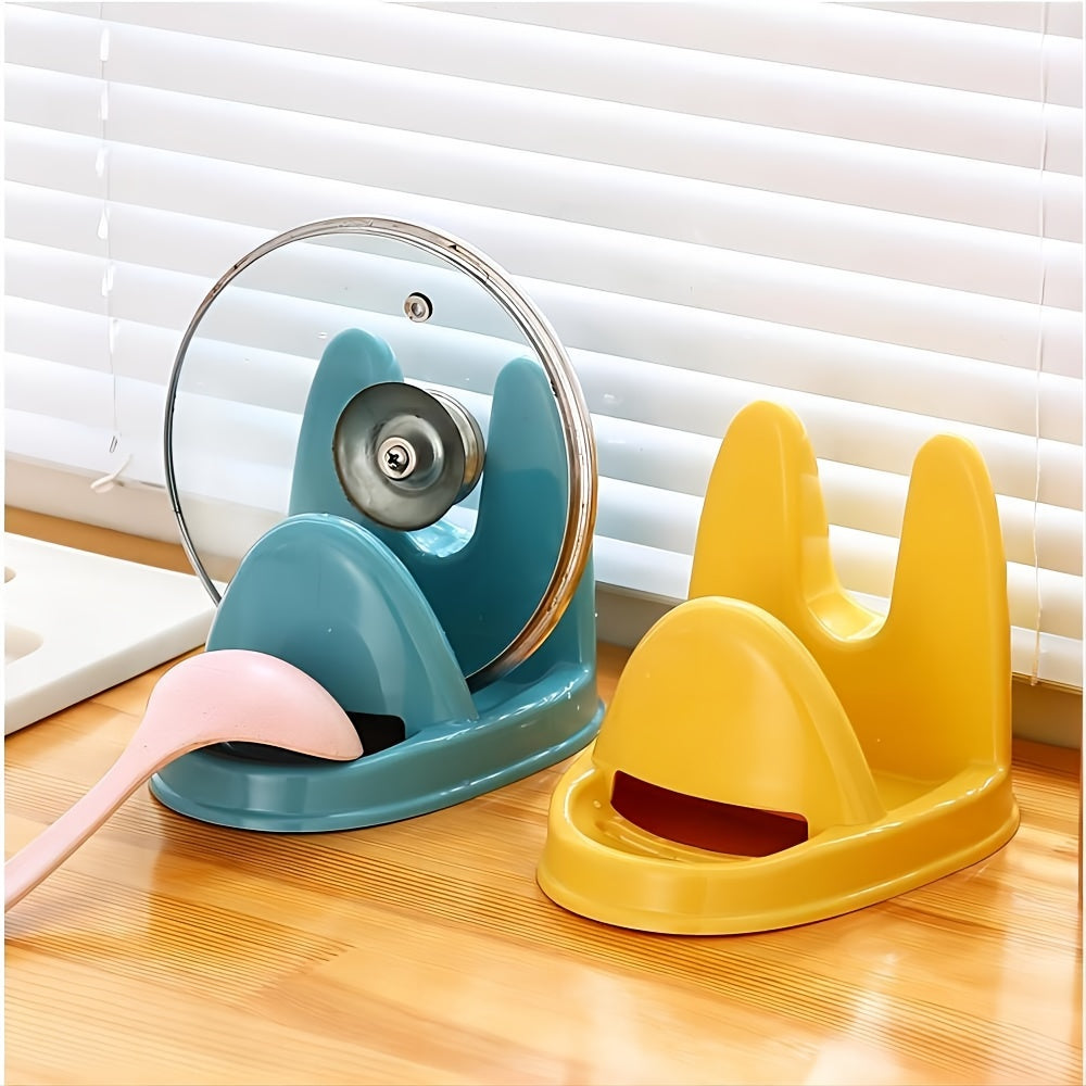 Estante organizador de plástico para cocina para cucharas, tapas y tablas de cortar