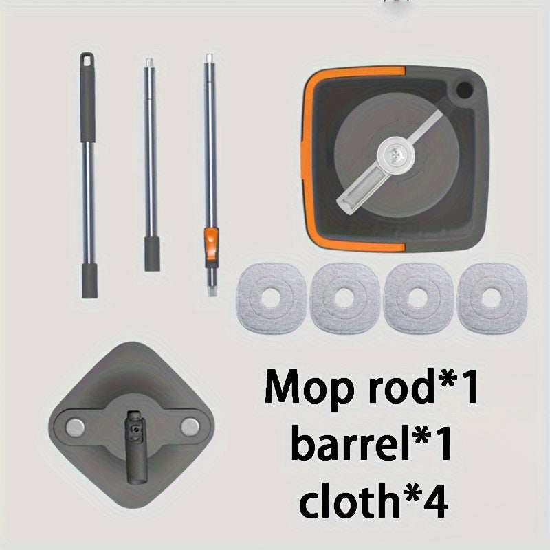 Комплект для уборки «всё в одном» с вращающейся тряпкой для влажной и сухой уборки