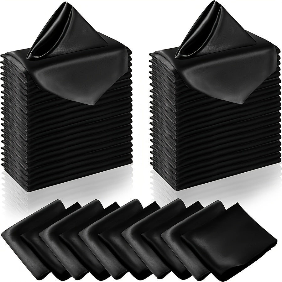 12/24 Polyester Satin Napkins 43.18x43.18 cm Square for Restaurants Weddings Banquets