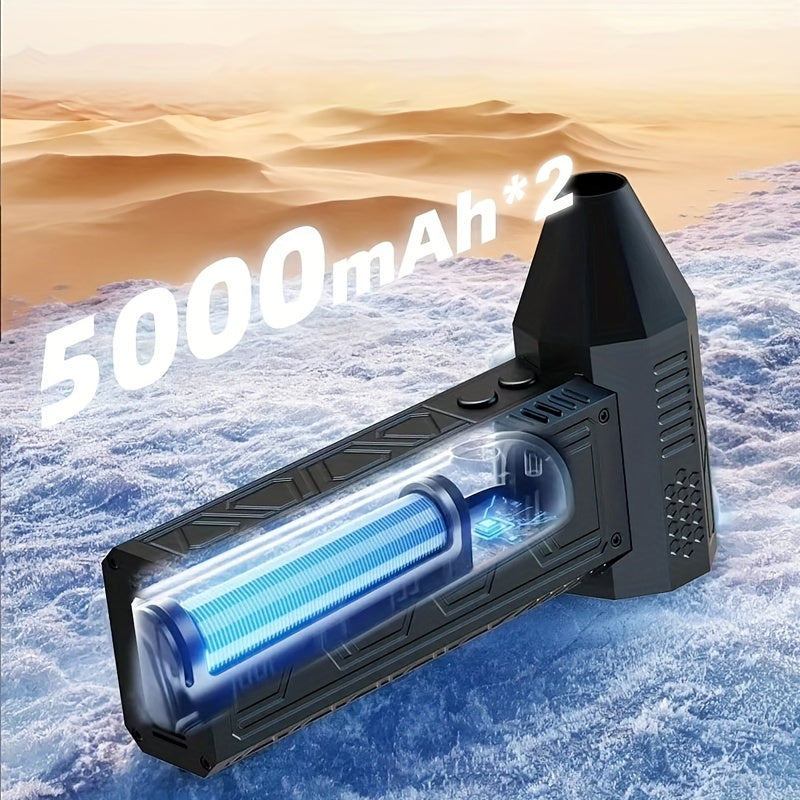 Mini ventilador de chorro de aire comprimido de 5000mAh, soplador de potencia con 9 accesorios