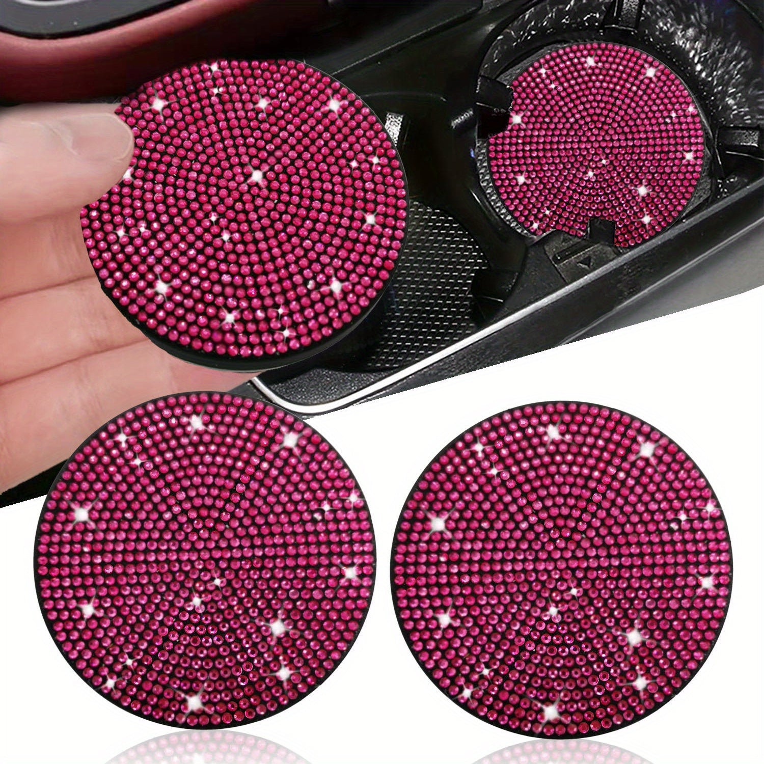 Подстаканники для автомобиля Bling Car Cup Holder Coasters 6.99 см противоскользящие, ударопрочные для транспортных средств