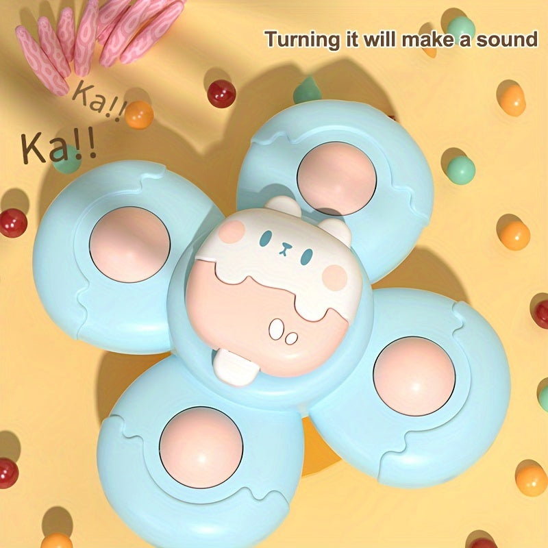 Baby Bath Toy for Infants and Toddlers Ages 0-3 Suction Cup Spinner Chewable BPA-Free