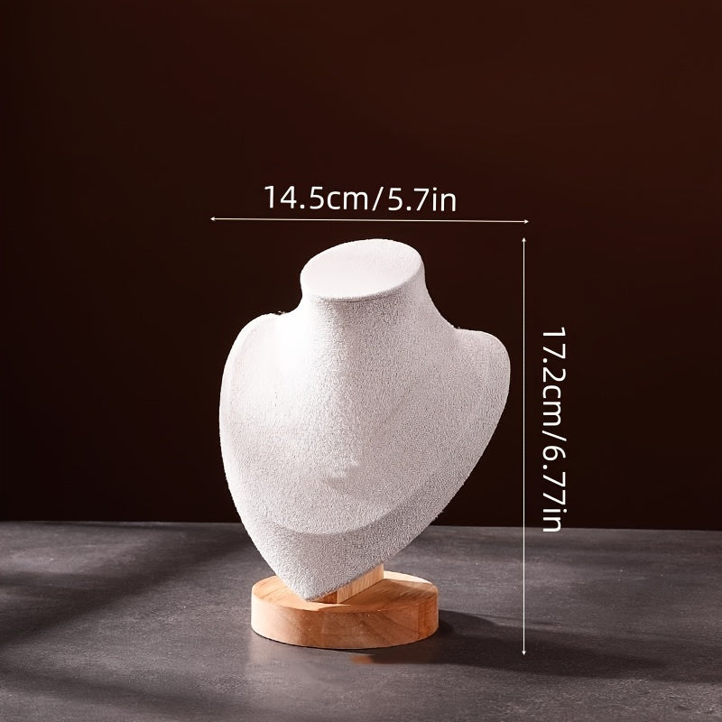 Perchero de joyería de madera en forma de corazón para collares, organizador de exhibición, 1 pieza