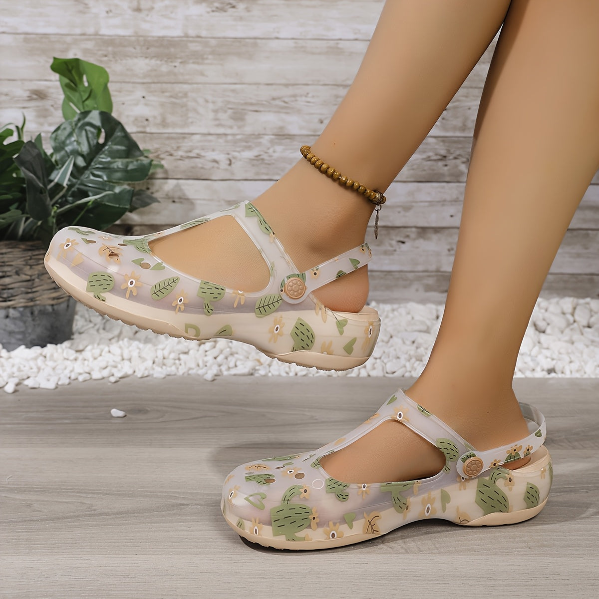 Women's Summer Floral EVA Sandals - Anti-Slip Platform Beach Shoes