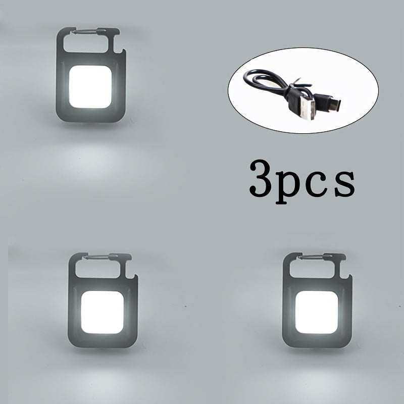 Lámparas de llavero Mini LED 3-5 unidades, linternas magnéticas portátiles para acampar