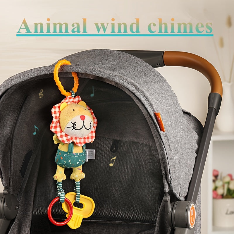 Baby Toy Set with Plush Animal Grip Toys Lion Frog Elephant Fawn Crib Rattles