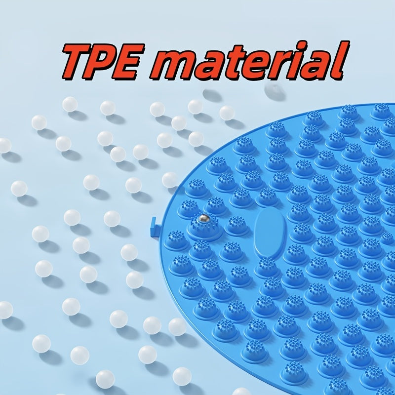 Round Blue Foot Massage Mat with Acupressure Points and Bionic Magnets 54.99 cm