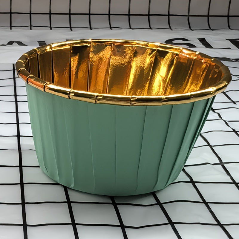 50 штук термостойких бумажных форм для кексов с крышками для выпекания кексов и маффинов