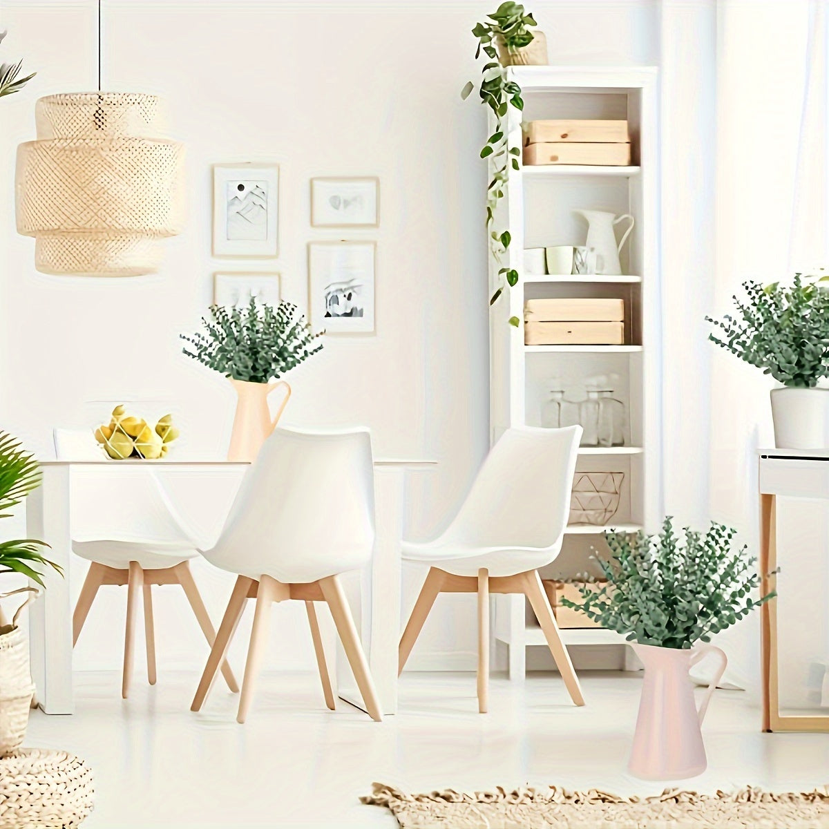 Artificial Eucalyptus Stems for Vase Wedding Bouquet Home Decor 12-48 Pack