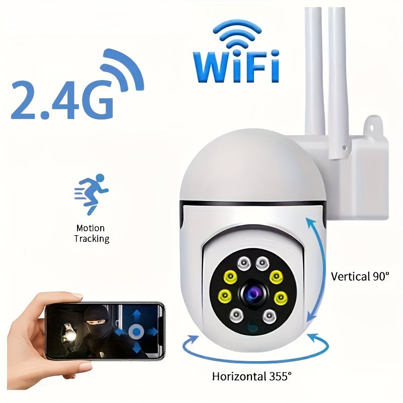 1080P HD ichki simsiz dumli xavfsizlik kamerası, pan-tilt, kechqurun ko‘rish, harakatni aniqlash, smartfon ilovasi bilan boshqarish