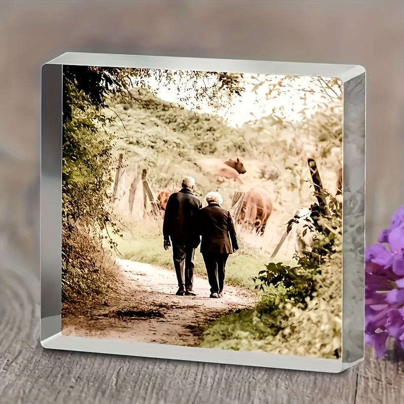 Personalized Square Acrylic Photo Frame for Memories Display
