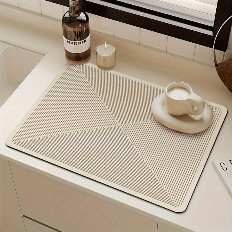 Silicone Drying Mat with Drain Pad for Coffee Machines 15.8x11.8in