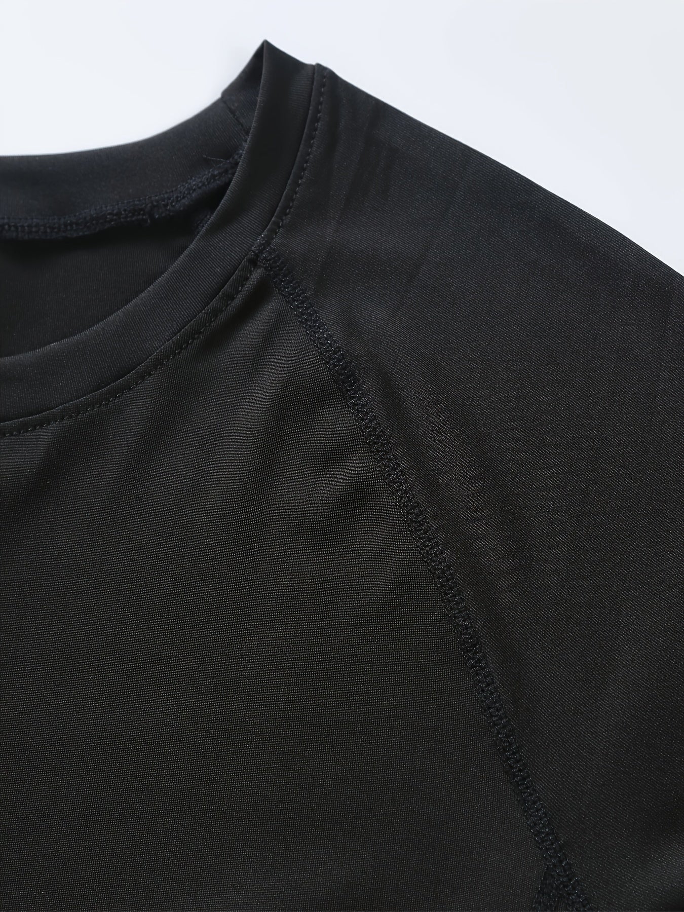 Мужская черная длинная рубашка с компрессионным эффектом, дышащая, быстро сохнущий полиэстер для спортзала, бега, на открытом воздухе