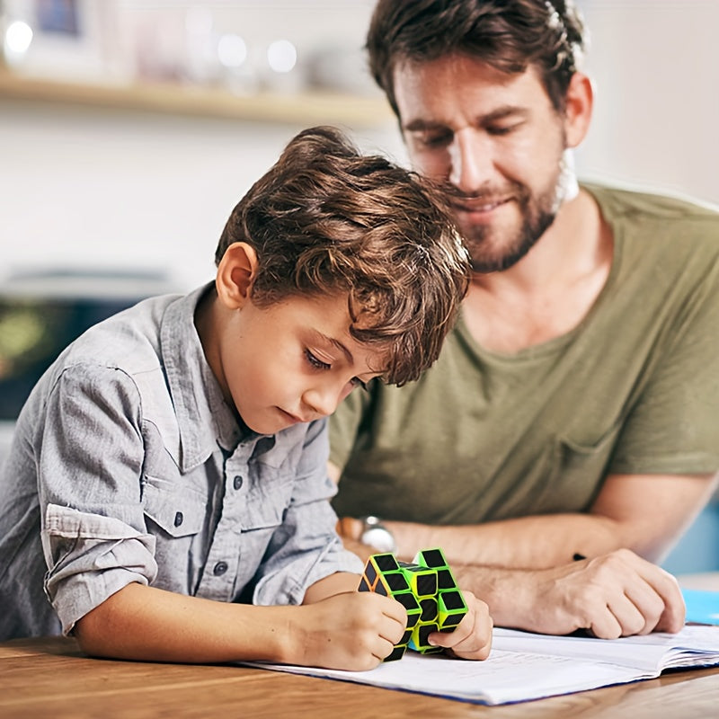 Cubos de rompecabezas de fibra de carbono 3x3x3 de alta velocidad con dificultad ajustable para aliviar el estrés