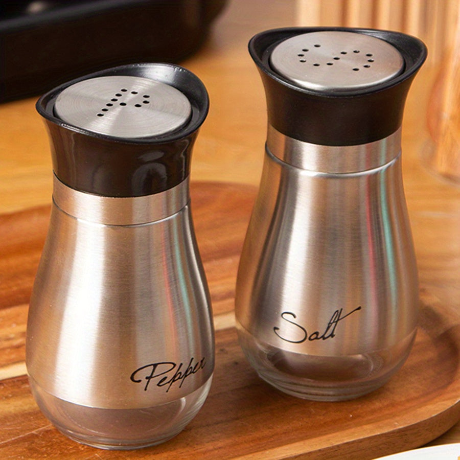 Set of Two 3.4oz Salt and Pepper Shakers for Kitchen Use
