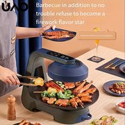 UAO Elektrik BBQ Grill LCD Touch Screen bilan, Cheksiz tutun chiqaradigan aylanuvchi barbekyu pech, ichki va tashqi foydalanish uchun mos. Uyda pishirish va tabiatda sayohat qilish uchun ideal, batareyaga ehtiyoj yo'q. Ajoyib grill qilish