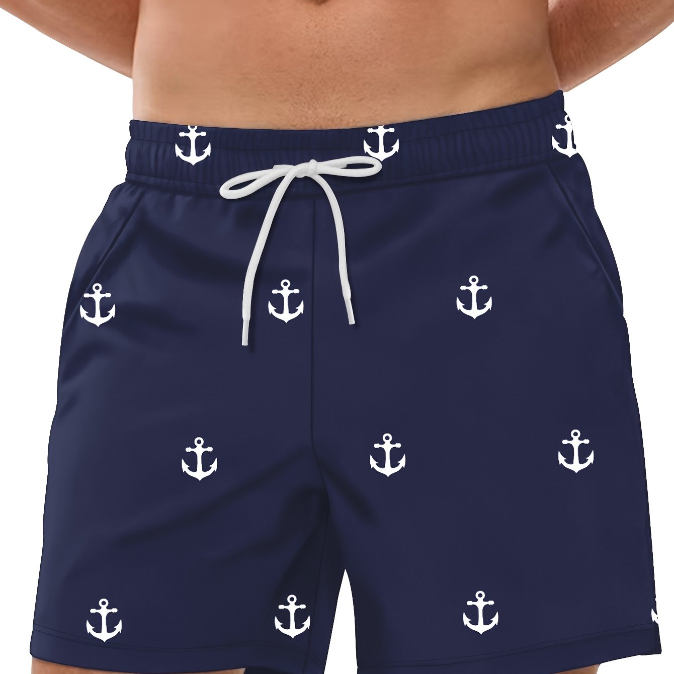 Men's Summer Beach Shorts Print Polyester Regular Fit Vacation Style