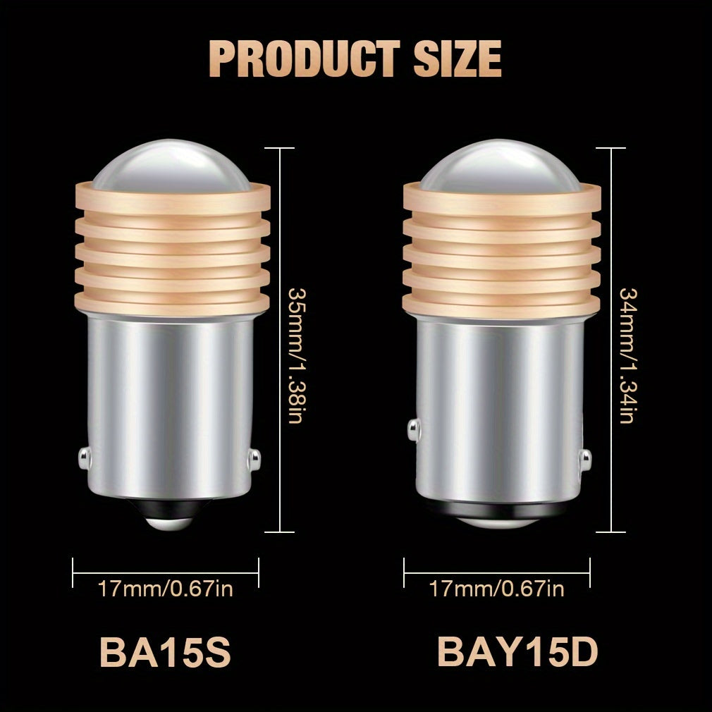 2 шт. светодиодных задних фонарей для автомобиля 1156 P21W 1157 BAY15D HD проекторная линза