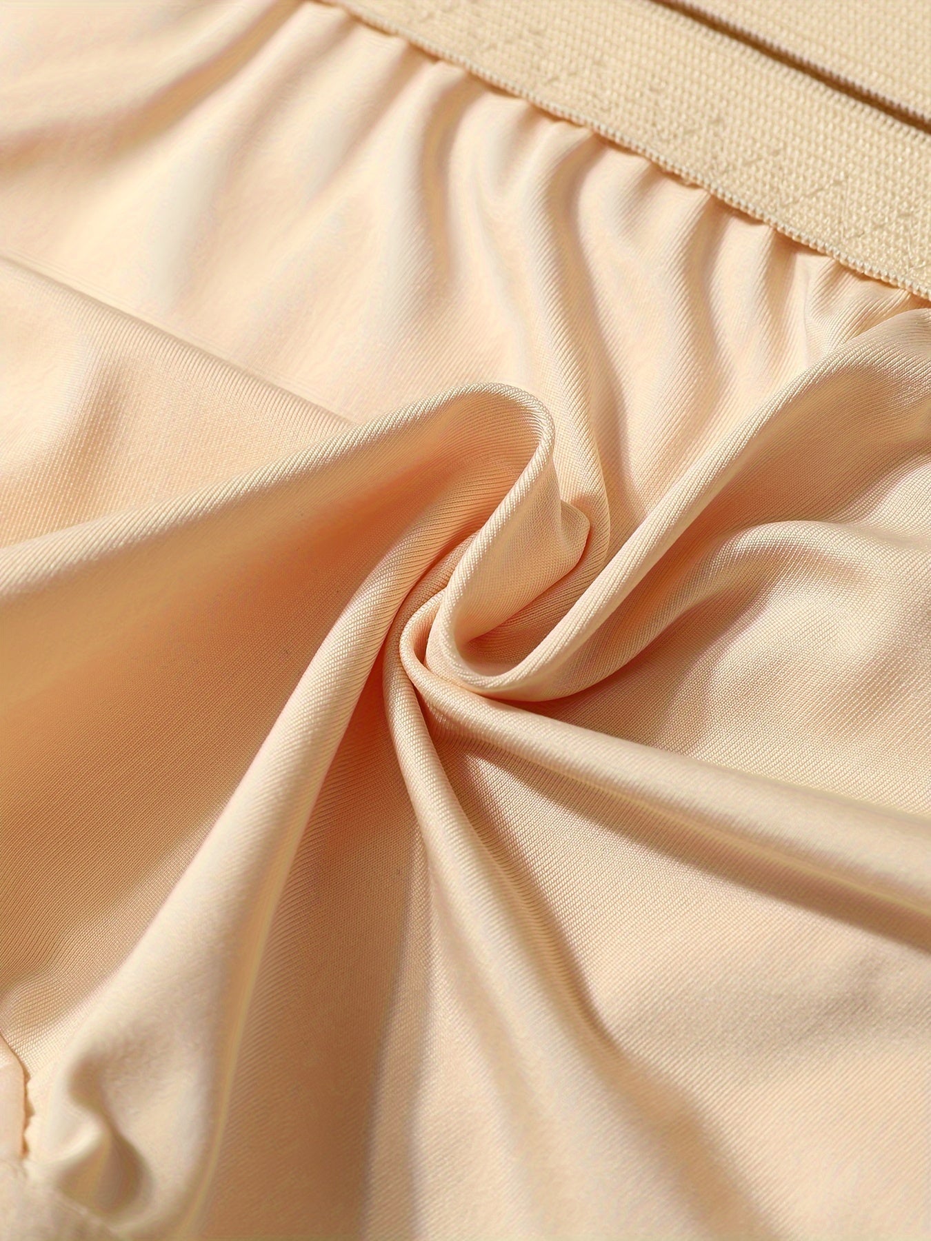 Трусики-утяжки с высокой талией для женщин, контроль живота, бежевый нейлоновый микс