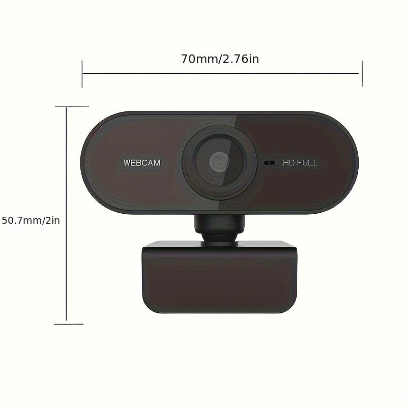 1080P Full HD Webcam with Microphone Auto Focus Two-Way Intercom Plug and Play for Work Classroom Meetings