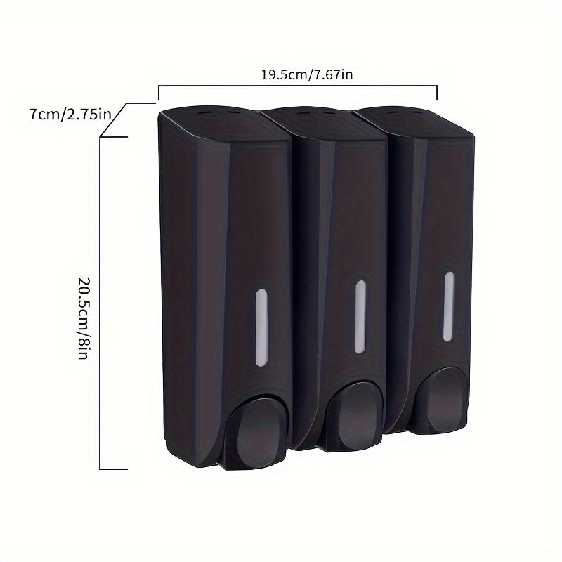 Wall-Mounted Soap Dispenser for Bathroom and Kitchen Storage, Plastic, Modern Design