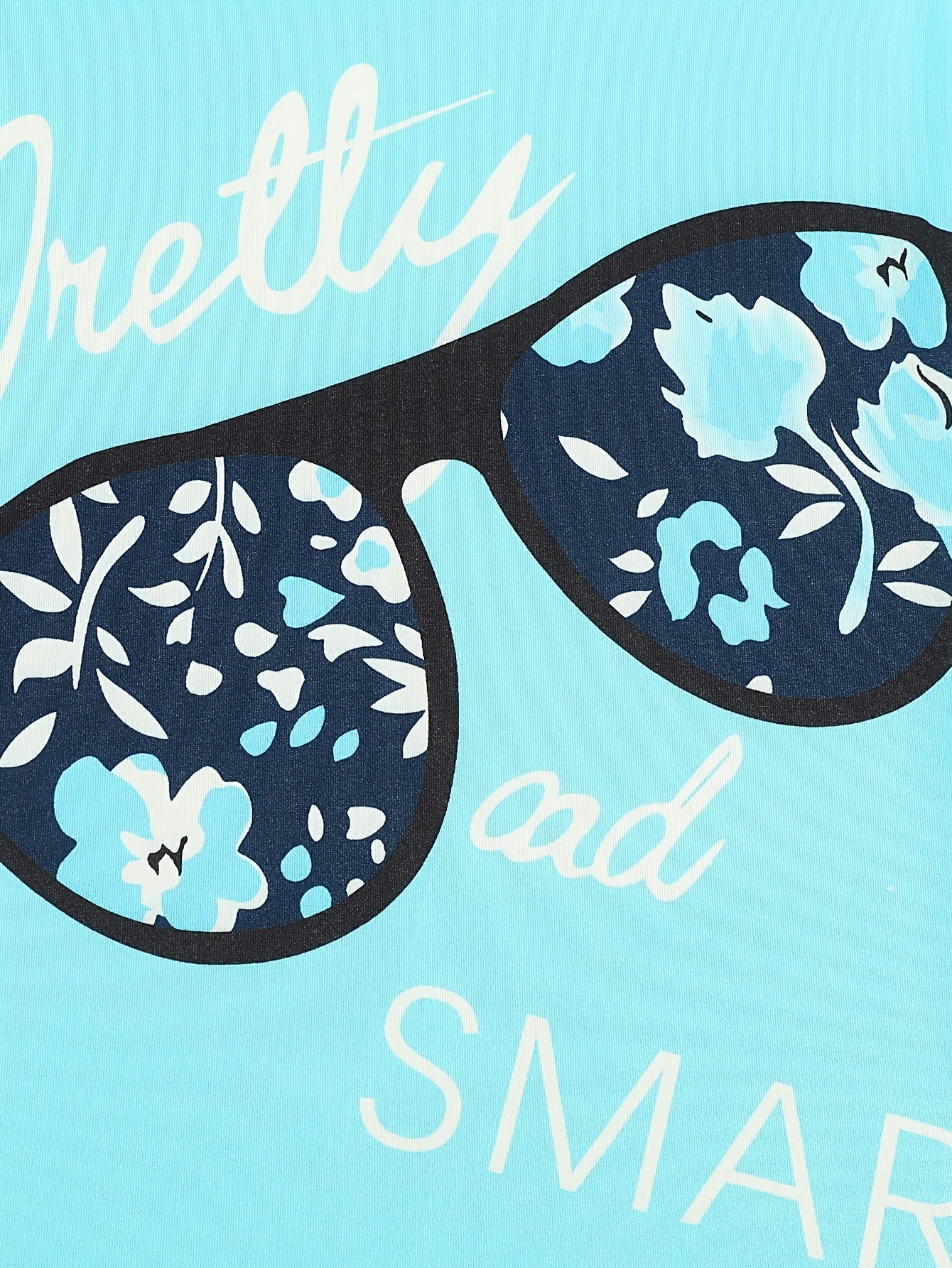 Girls Party T-Shirt Set with Floral Print Drop Shoulder Short Sleeve Cropped Jegging Pants for Girls 12 and Under