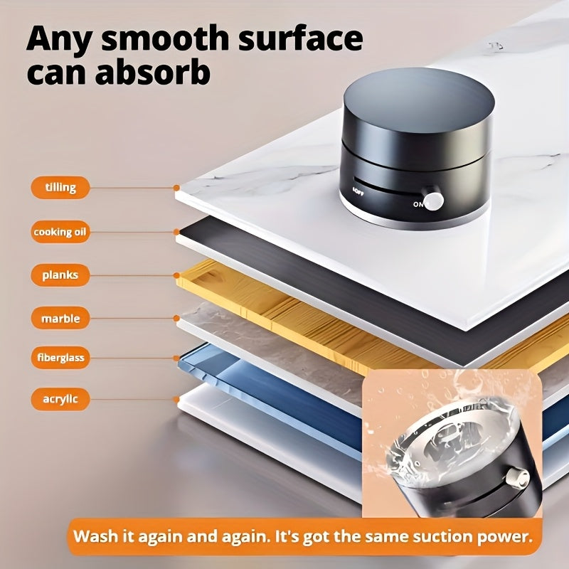 Foldable 360-Degree Double-Sided Magnetic Phone Holder with Suction for One-Hand Use