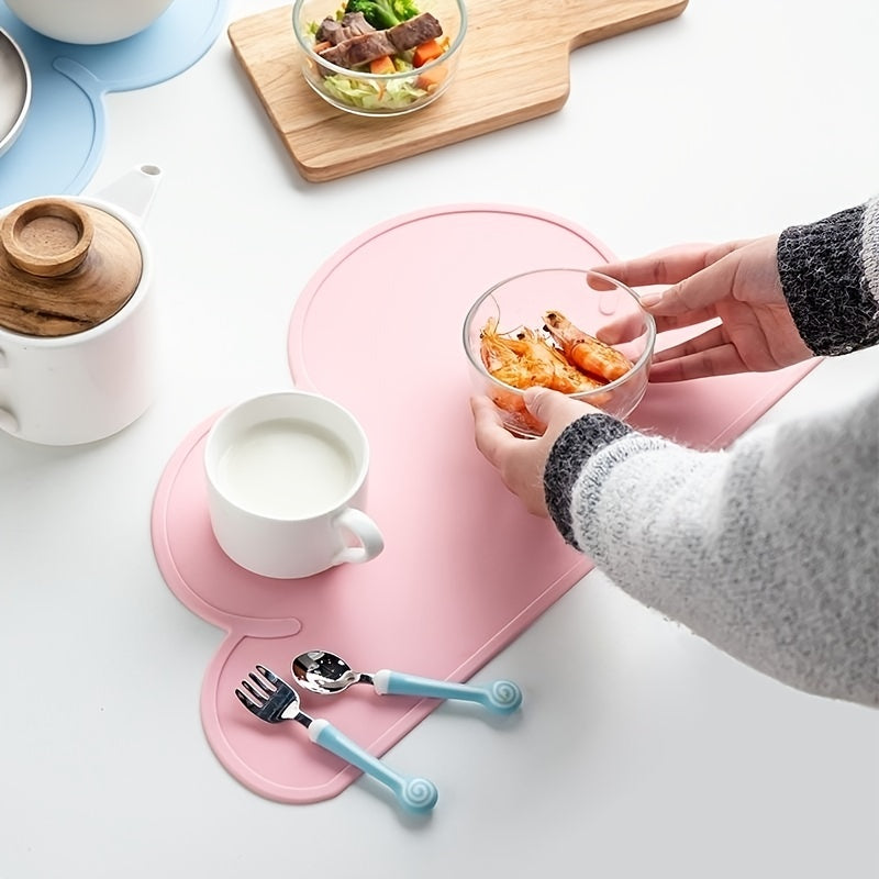 Kids Silicone Table Mats Non-Slip Reusable Food Mats for Children and Toddlers