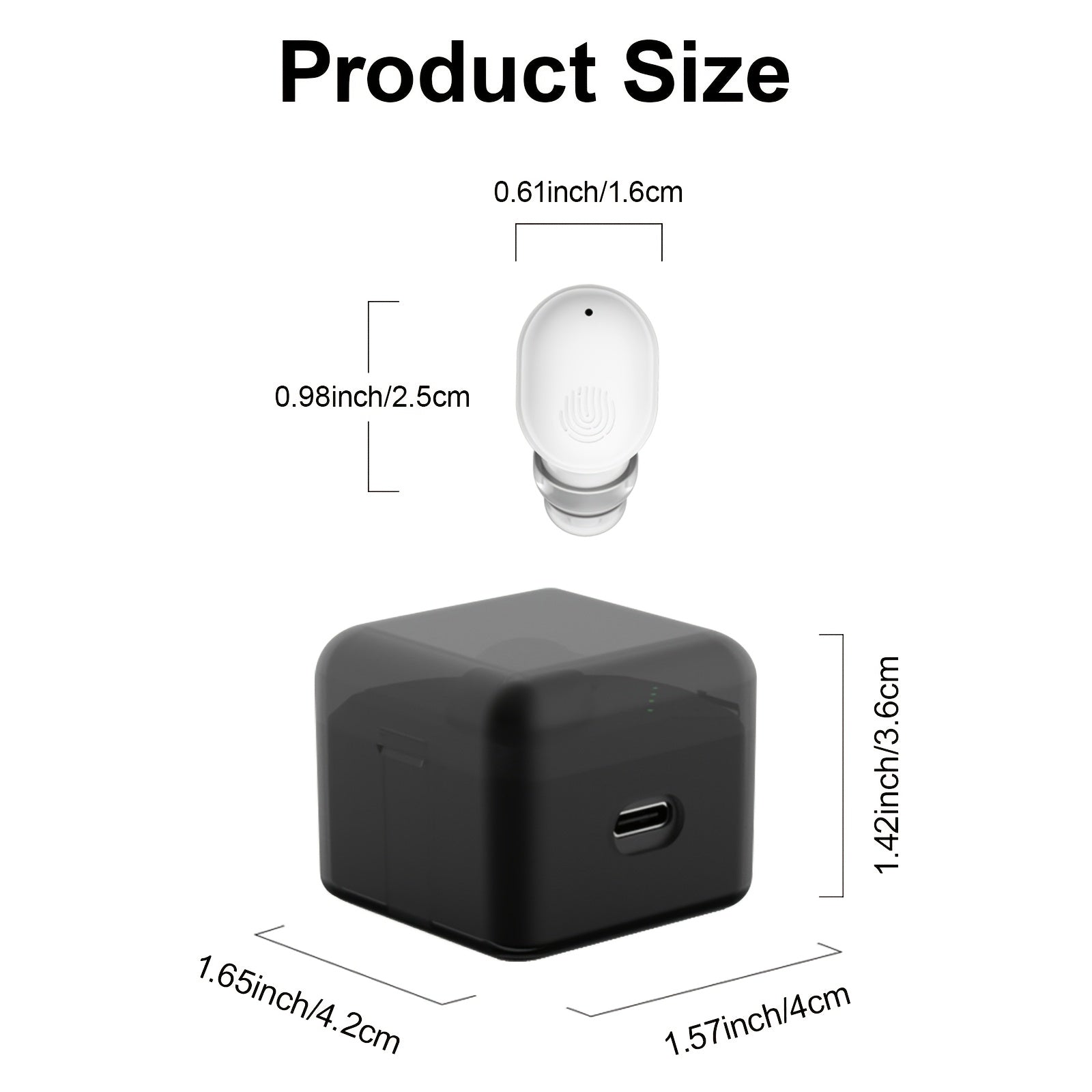 Lightweight Portable Earbuds with Volume Control and Charging Case for Travel