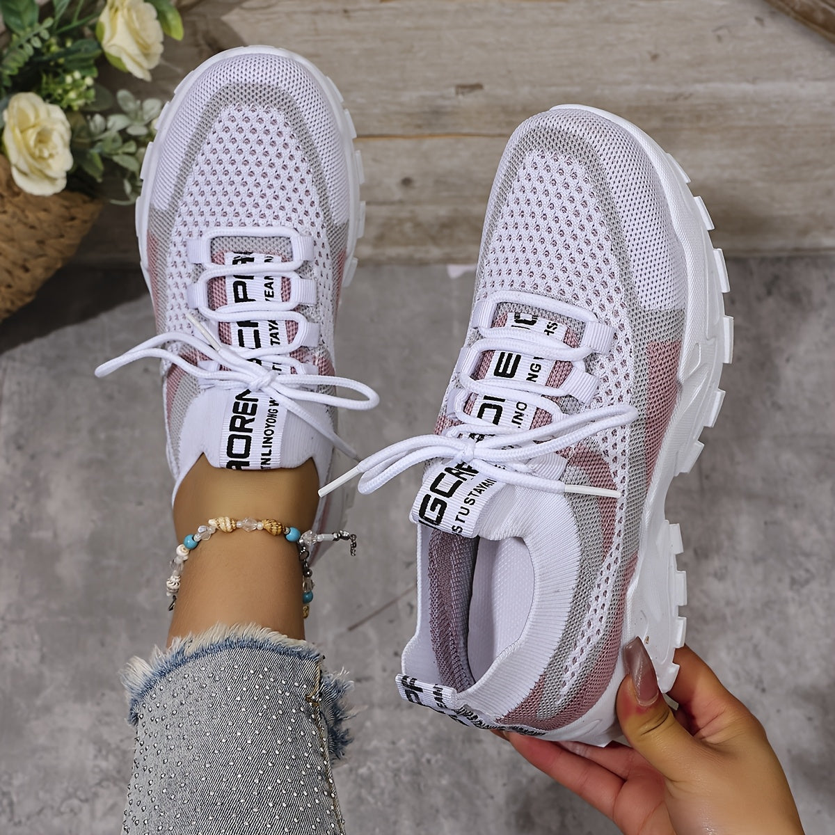 Men Breathable Casual Sports Shoes Comfortable Lightweight Black