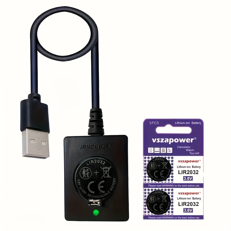 Rechargeable Button Battery for CR2032 LIR2032 LIR2025 LIR2016 Compatible with Charger Options