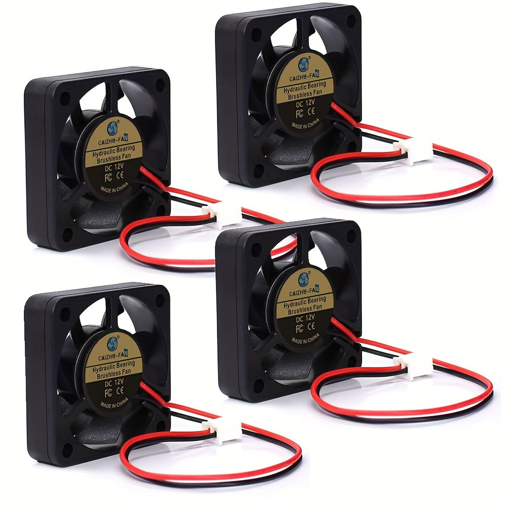 4pcs 40x40x10mm Brushless Cooling Fans 12V 24V for 3D Printers DVRs Small Appliances