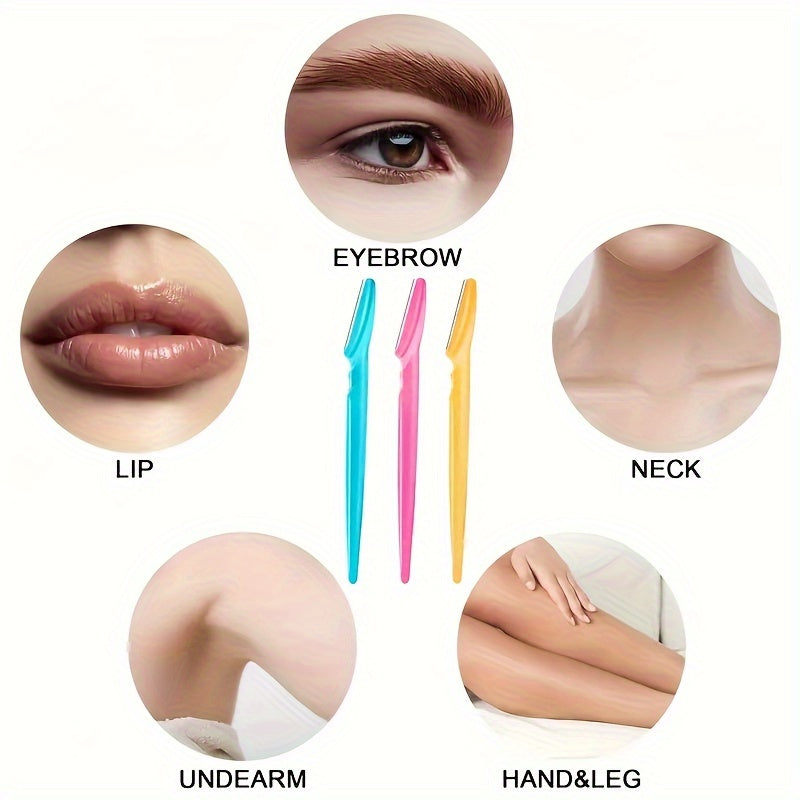 Unisex Eyebrow Razor Kit 3/5/6/12/24pcs Facial Hair Remover Trimmer