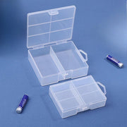 Plastic Battery Storage Box Holds 24 AA AAA Batteries for Home Organization