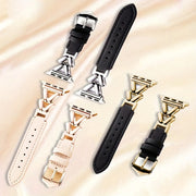 Metal Watch Strap for Apple Watch Series 7/6/5/4 with Rose Gold Finish Stainless Steel Buckle