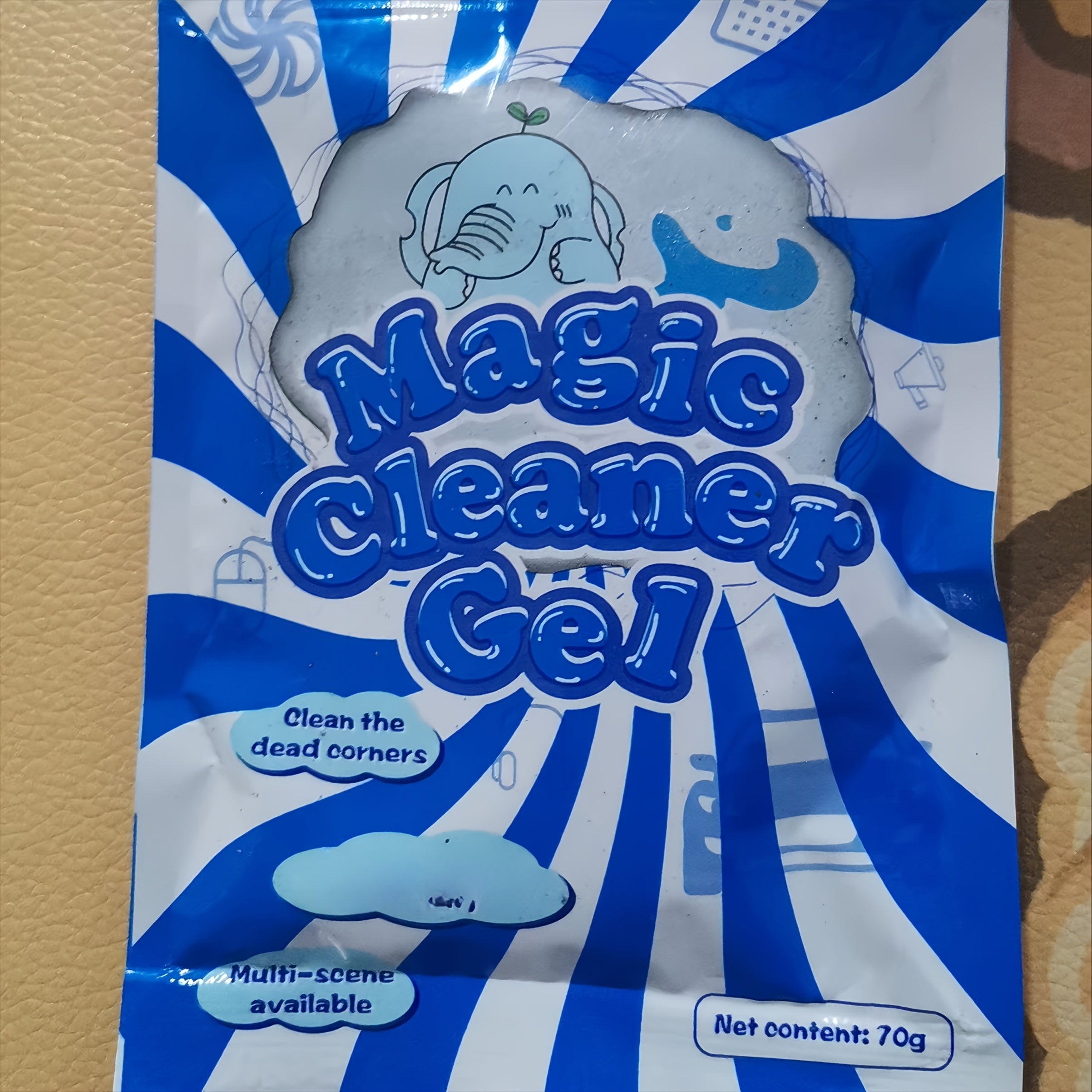 Gel de limpieza para coches reutilizable azul para eliminar polvo y suciedad, no pegajoso