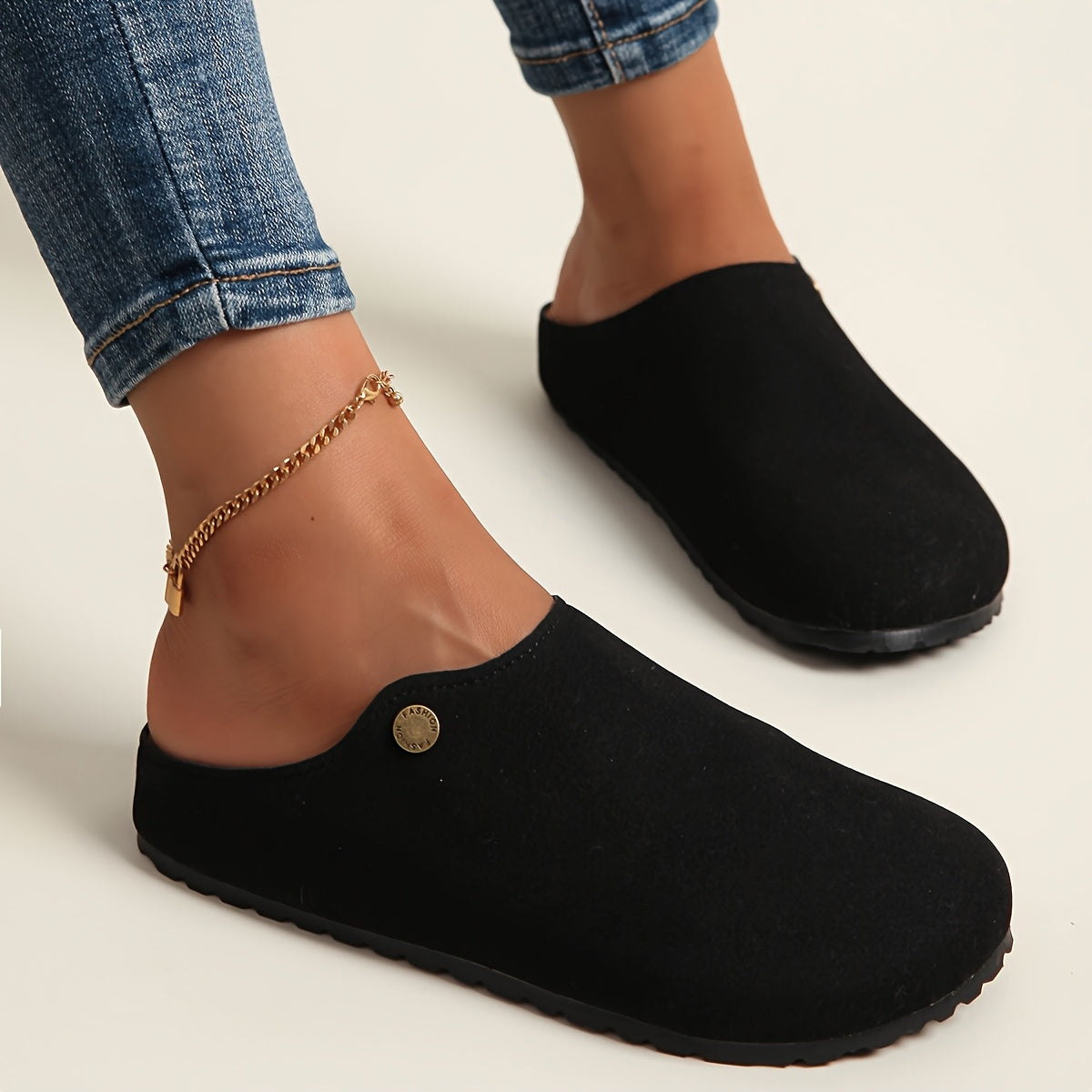 Women's Slip-On Ankle Slippers with Thick Soles for Spring Summer