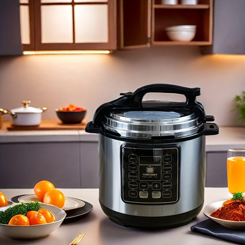 Olla a presión eléctrica 12 en 1 con escape seguro, protectores de calor, apta para lavavajillas