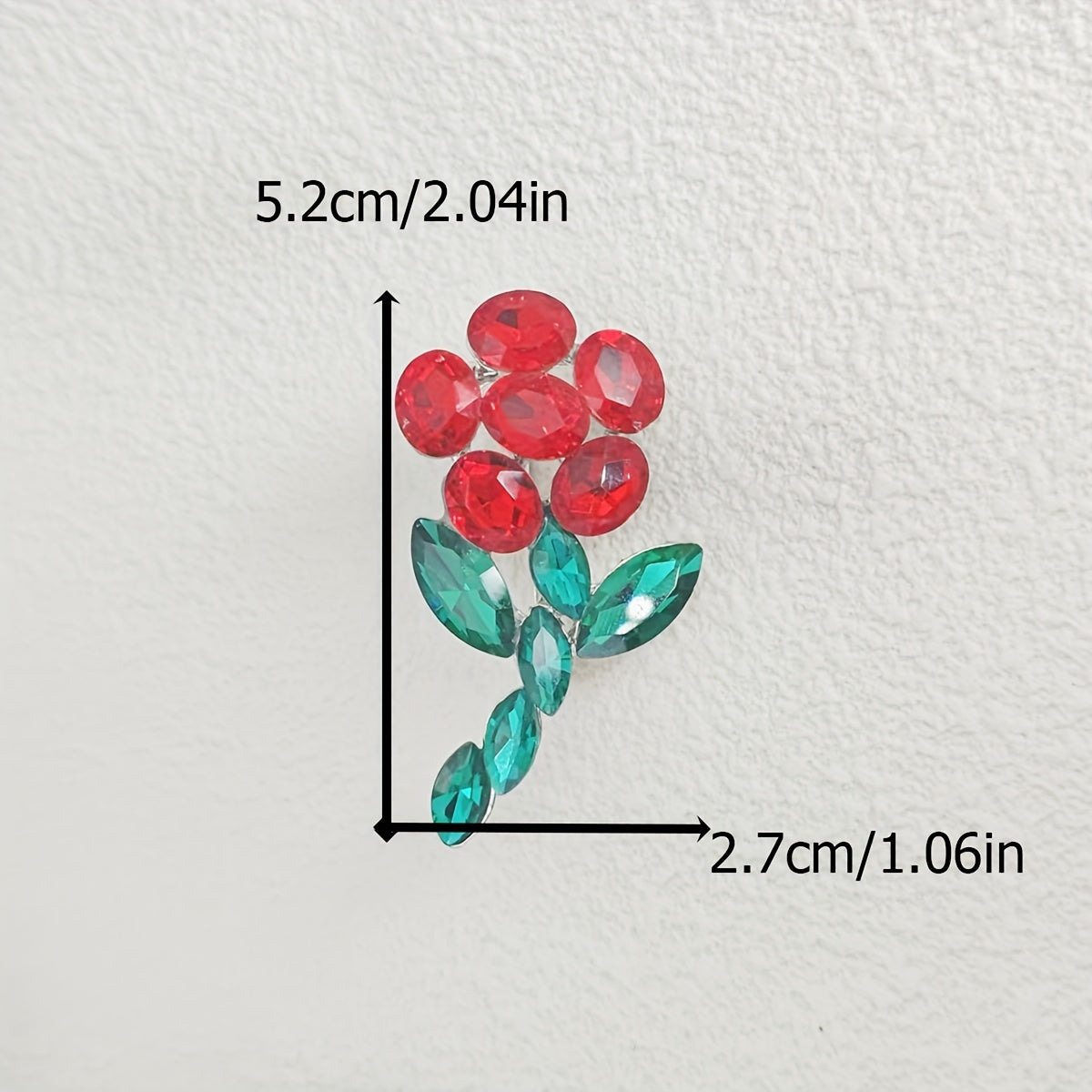 Elegant Crystal Flower Brooch Set for Women, Fashionable Jewelry Accessory